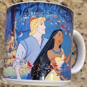 Disney Vintage Pocahontas Coffee Mug Original Animated Film Promotional Item EUC